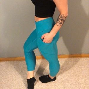 Teal leggings